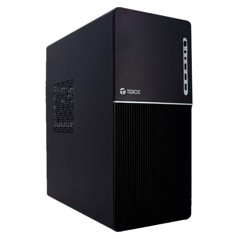 [449994] Case Teros TE-1037S, Factor de forma ATX, 250 W, USB 3.0 / 2.0, Audio, Negro.
