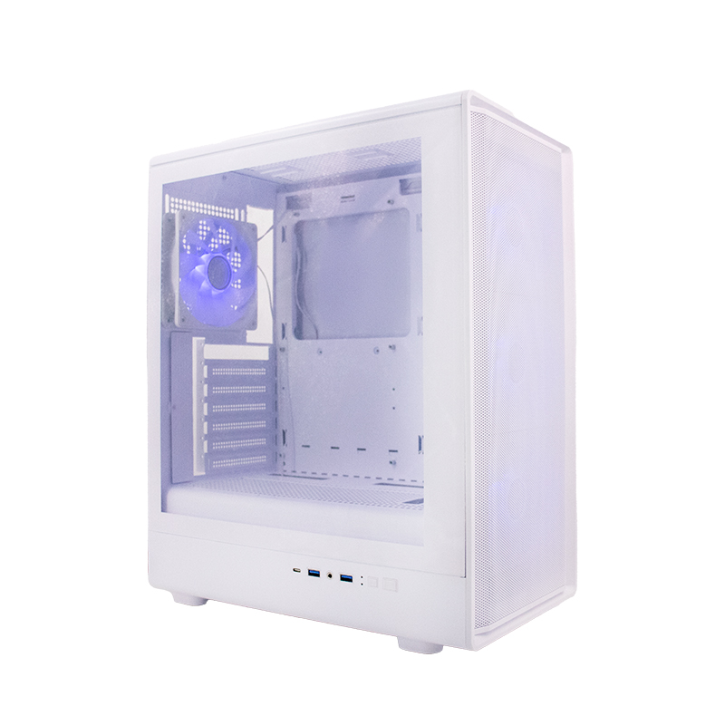 [495485] Case sin fuente Gamer TEROS TE-1329G, ITX, M-ATX, ATX, 3.5" y 2.5", Blanco
