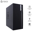 Case TEROS TE-1036S, Factor de forma ATX, 250 W, USB 3.0 / 2.0, audio, negro.