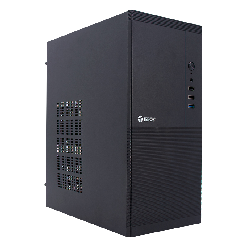 Case TEROS TE-1033S, Mini Tower ATX, 250 W, USB 3.0 / 2.0, audio HD, negro