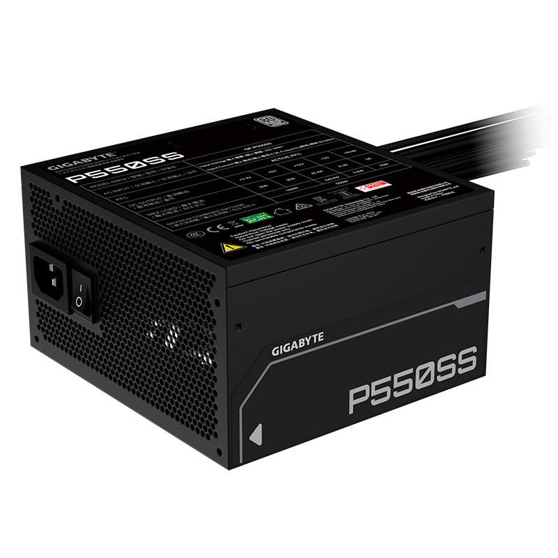 [448158] Fuente de alimentación Gigabyte P550SS, 550W, 80 PLUS Silver, Formato ATX.