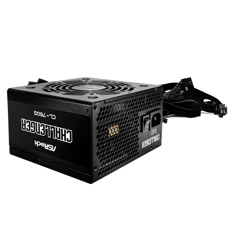 Fuente de alimentación Asrock, 750W, ATX, 80 Plus Gold.