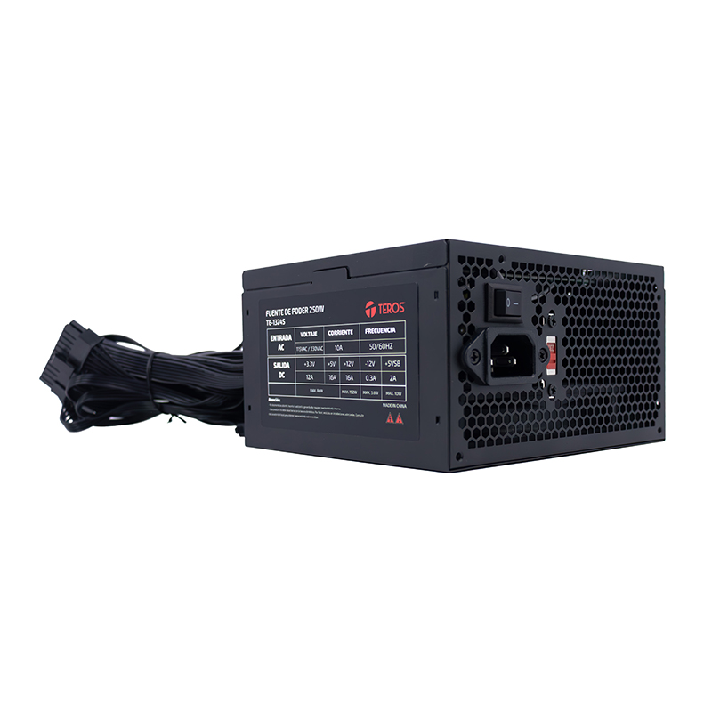 Fuente de alimentación TEROS TE-1324S, Formato ATX, 250W, 115V / 230V