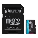 Memoria Flash microSD Kingston Canvas Go! Plus, 64GB, con adaptador SD