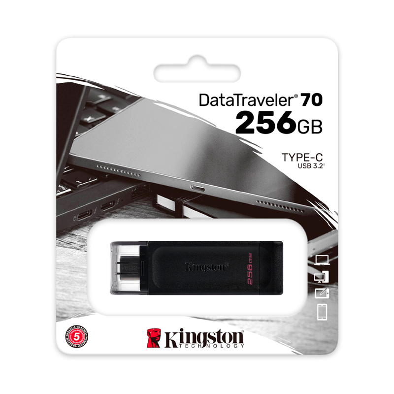 [419668] Memoria Flash USB Kingston DataTraveler 70, 256GB USB-C 3.2 Gen 1