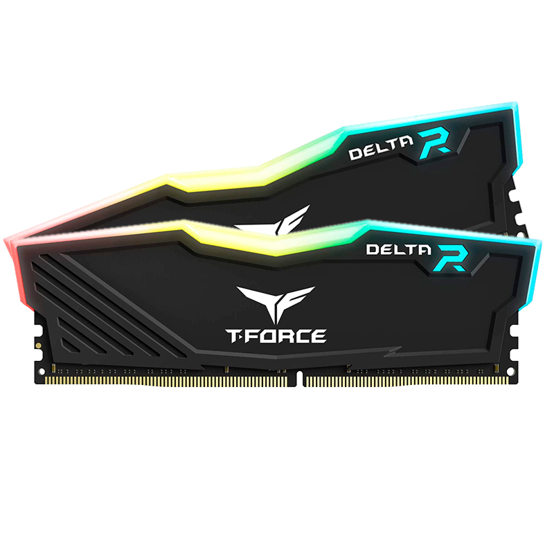 [387133] Memoria TEAMGROUP T-FORCE DELTA RGB 16GB (2 x 8GB) DDR4-3600MHz, CL18, 1.35V, RGB, Negro