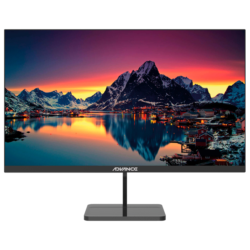 [461947] Monitor plano ADVANCE ADV-2152S 21.5" FHD IPS 100Hz 1ms HDMI DP VGA PARLANTES negro