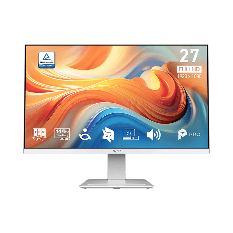 [510739] Monitor Plano MSI PRO MP273W E14A, 27" FHD IPS, 144HZ,1MS, HDMI, DP, VGA, Earphone Out