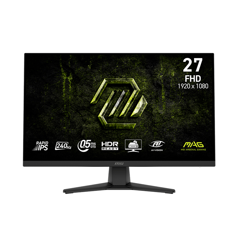 Monitor Plano Gaming MSI MAG 272F X24, 27" FHD IPS, 240HZ, 0.5MS, HDMI, DP, Headphone-out
