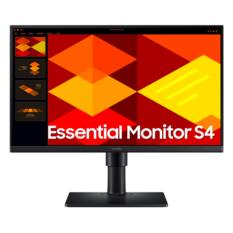 Monitor plano SAMSUNG Essential Monitor S4, 22" FHD IPS, 100Hz, HDMI, DP