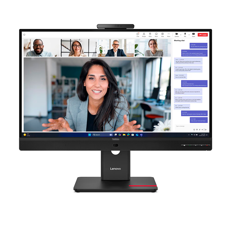 [496622] Monitor Plano Lenovo ThinkVision T27QD-4v, 27" WLED QHD/IPS/HDMI/DP/DP-OUT/USB-C/RJ45/5Wx2
