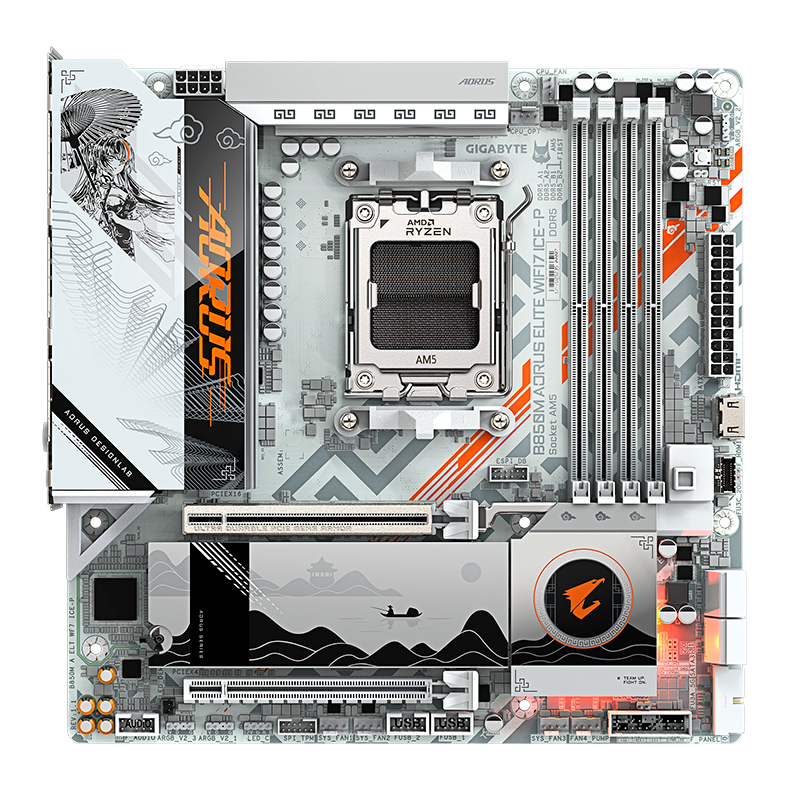 [508292] Motherboard GIGABYTE B850M AORUS ELITE WIFI7 ICE-P, Chipset AMD B850, Socket AMD AM5, mATX