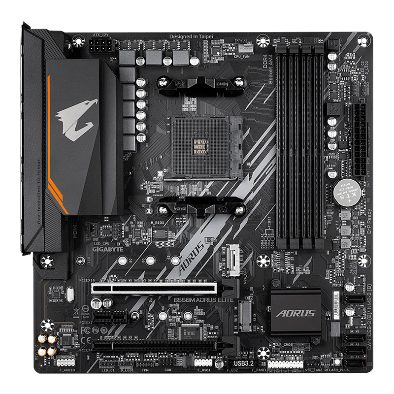 Motherboard Gigabyte B550M AORUS ELITE (rev. 1.0), Chipset AMD B550, Socket AMD AM4, mATX