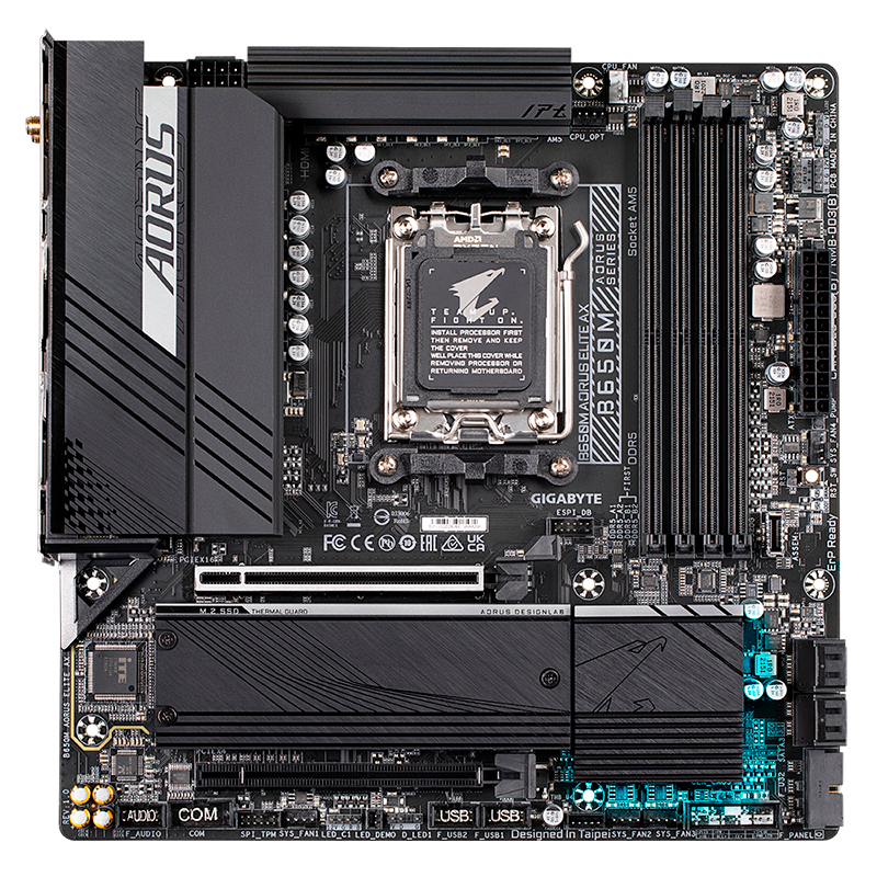Motherboard Gigabyte B650M AORUS ELITE AX, Chipset AMD B650, Socket AMD AM5, mATX