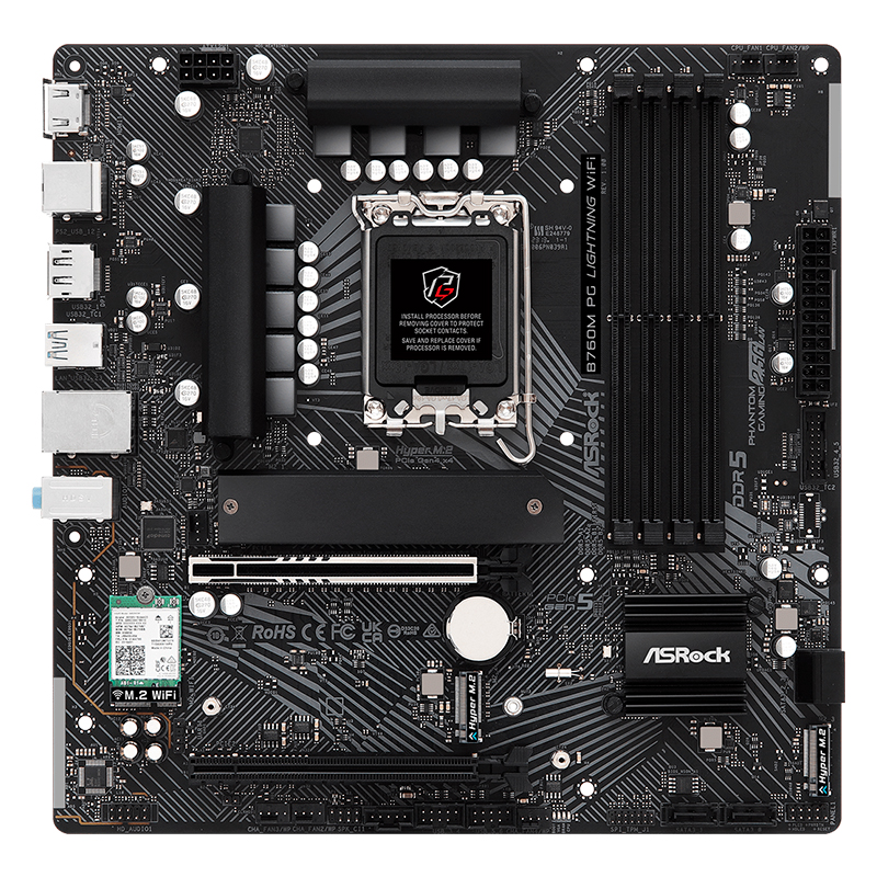 [451357] Motherboard ASROCK B760M PG Lightning WiFi, Chipset Intel B760, LGA1700, mATX