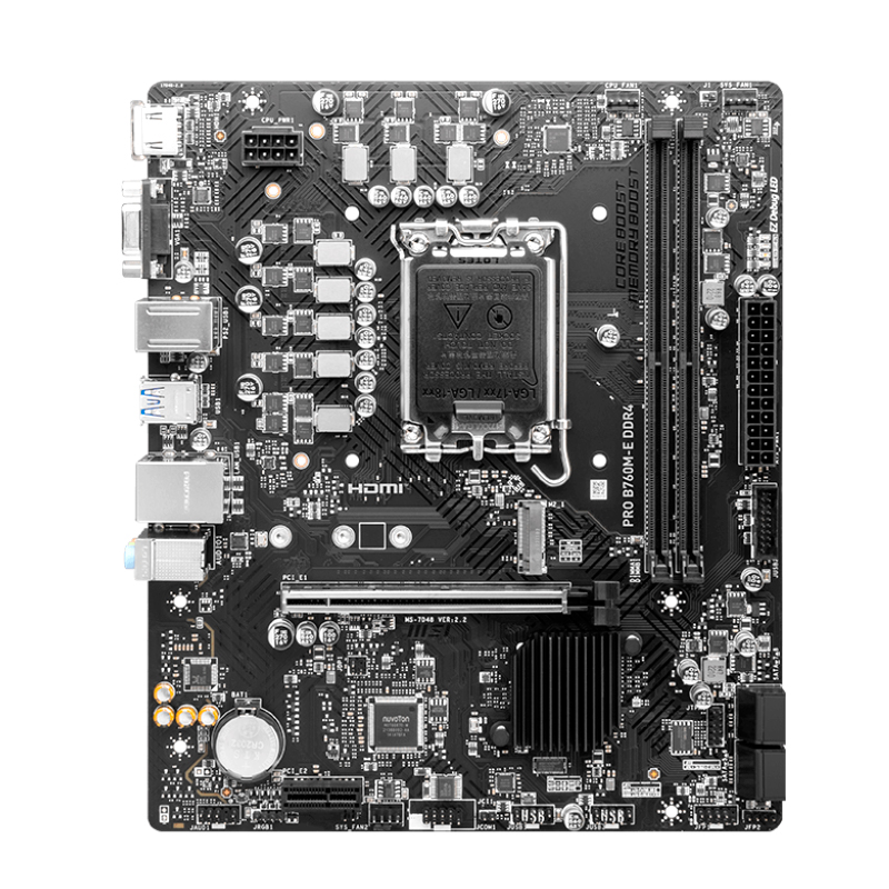 [439631] Motherboard MSI PRO PRO B760M-E DDR4, Chipset Intel B760, LGA1700, HDMI, VGA, mATX.