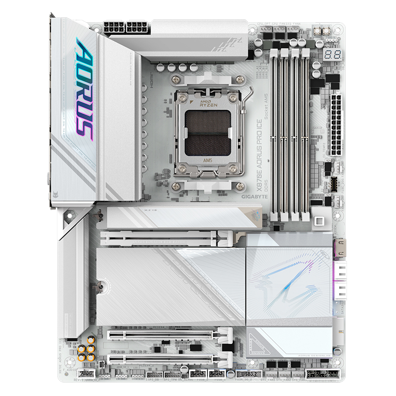 [463014] Motherboard GIGABYTE X870E AORUS PRO ICE, Chipset AMD X870E, Socket AMD AM5, ATX