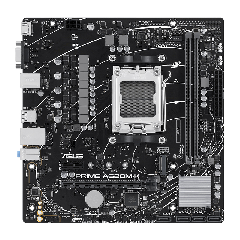 [467758] Motherboard ASUS PRIME A620M-K, Chipset AMD A620, Socket AMD AM5, Micro ATX