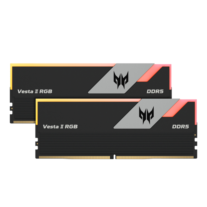 Memoria U-DIMM Predator Vesta II RGB, 32GB (2x16GB) DDR5-6000MHz, PC5-48000, CL32, 1.35V.