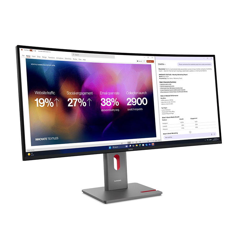 Monitor Curvo Lenovo ThinkVision P40WD-40, 39.7"/2500R/WLED/WUHD/IPS/HDMI/DP/DP-OUT/RJ-45