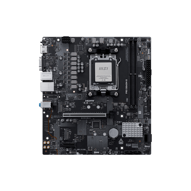 Motherboard MSI PRO B840M-B, Chipset AMD B840, Socket AMD AM5, mATX