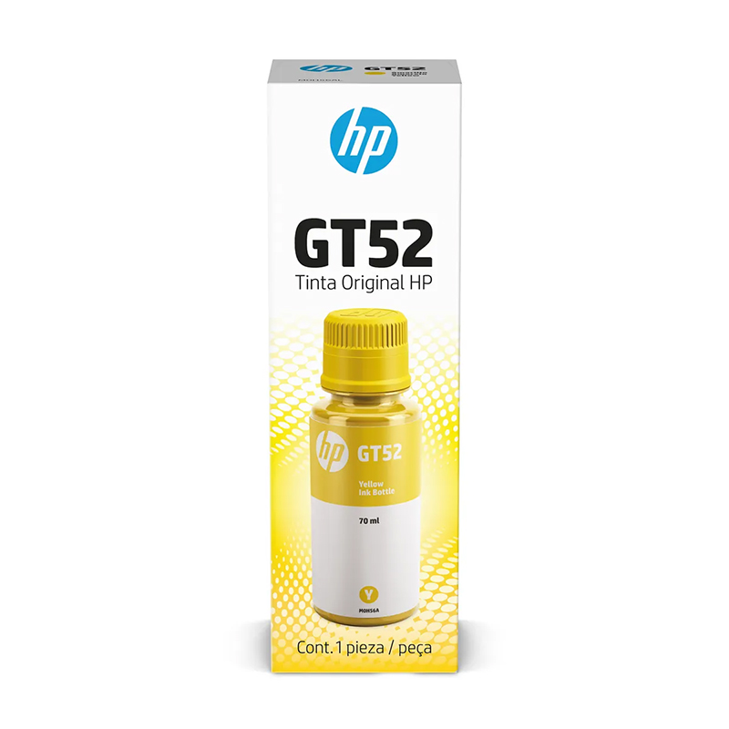 Botella de tinta original Amarillo HP GT52 (M0H56AL), 70ml.