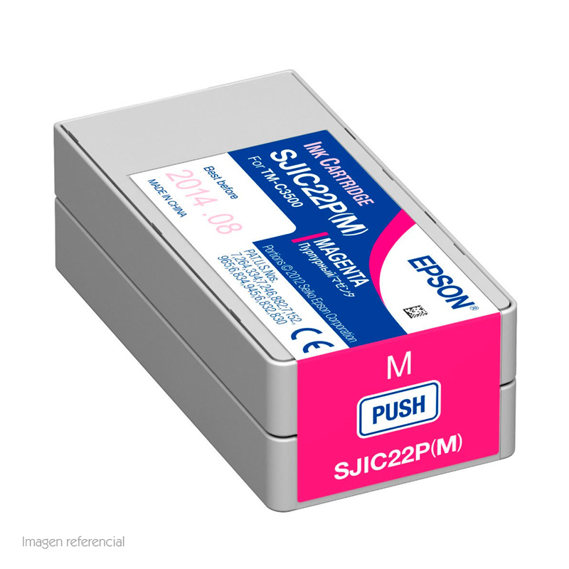 Cartucho de Tinta EPSON color Magenta para impresoras Epson TM-C3500.