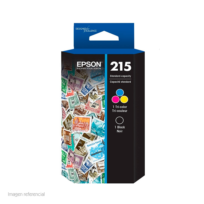Cartucho de Tinta Epson Tricolor, T215520-AL, para WorkForce WF-100.