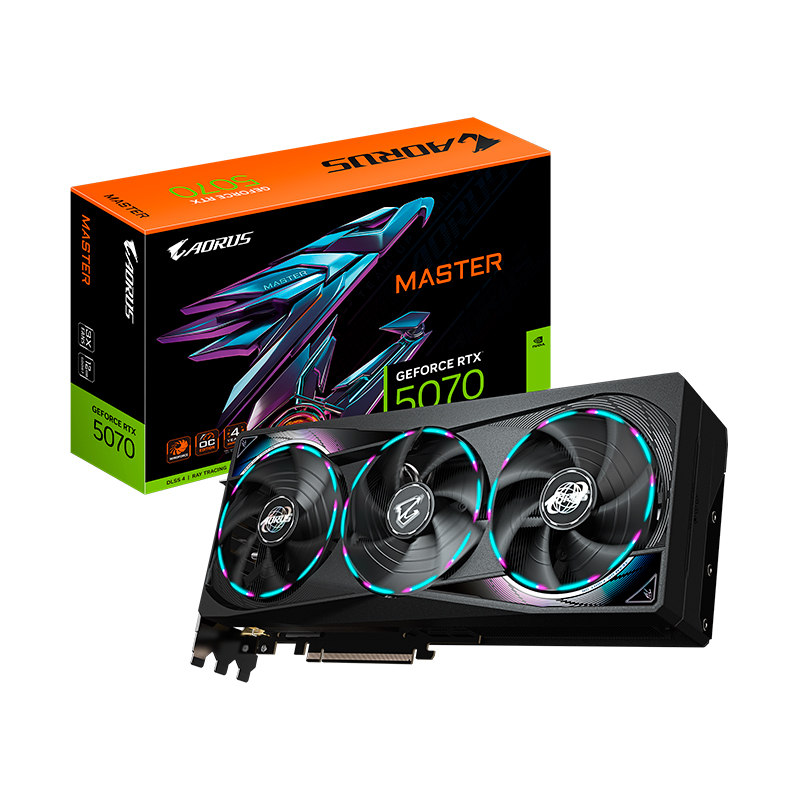 [513360] Tarjeta de video GIGABYTE AORUS GeForce RTX 5070 MASTER 12G, 12 GB GDDR7, PCIe Gen 5.0