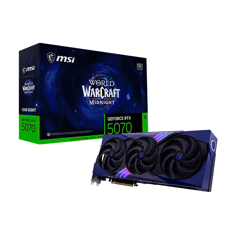 [513446] Tarjeta de video MSI GeForce RTX5070 12G WOW MIDNIGHT VOID EDITION OC, 12 GB GDDR7, PCIe 5