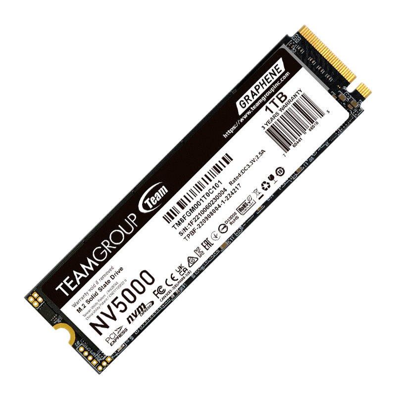 Unidad de estado solido TEAMGROUP NV5000 M.2 PCIe 4.0 SSD M.2 1TB, PCIe Gen4x4 con NVMe