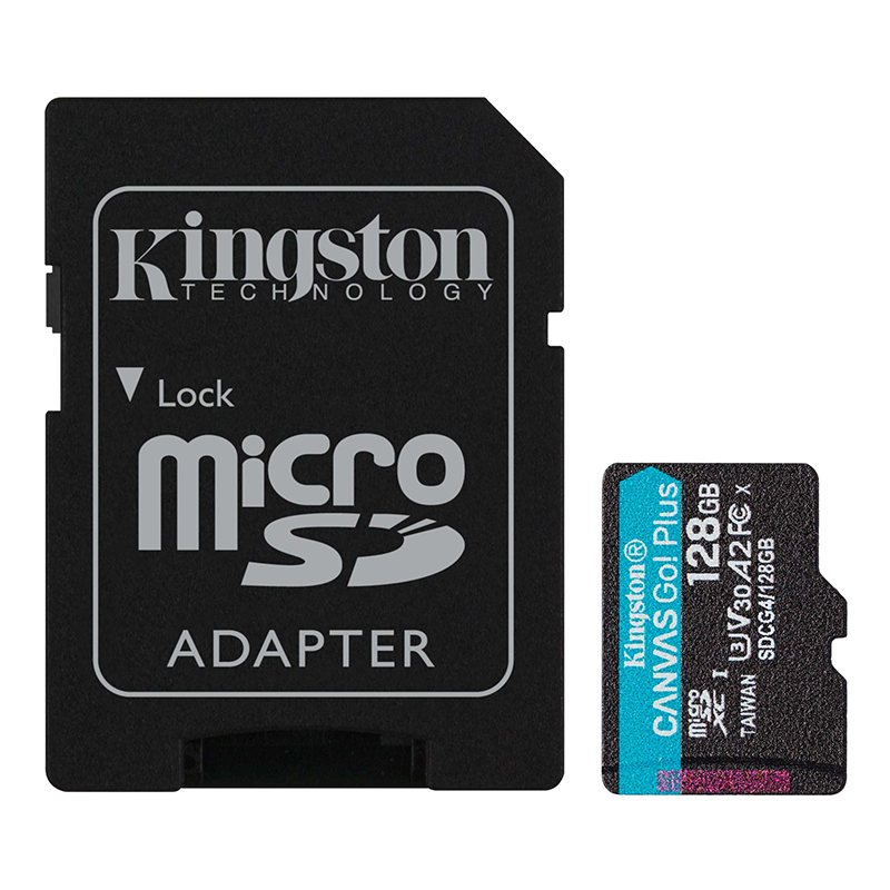 [479869] Memoria Flash microSD Kingston Canvas Go! Plus, 128GB, con adaptador SD