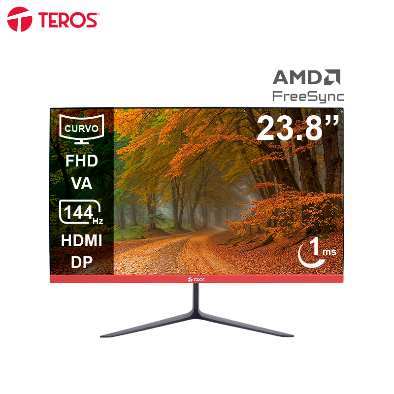 [503461] Monitor Curvo Teros TE-2403S, 23.8" FHD VA, 144HZ, 1MS, HDMI, DP, Earphone Out
