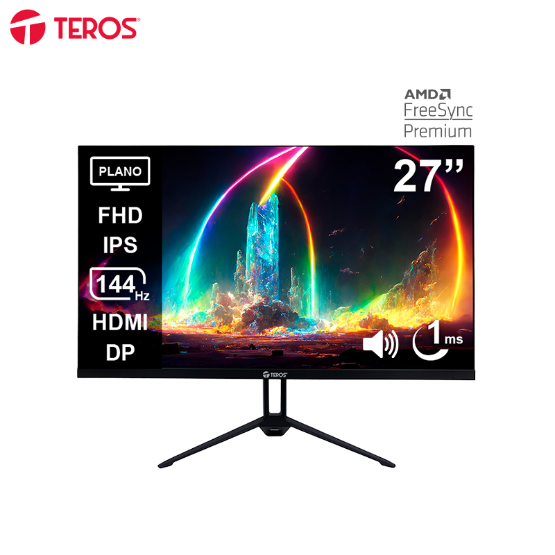 [473259] Monitor Plano TEROS TE-2714S, 27" FHD IPS, 144Hz, 1ms, HDMI,DP, Audio Out, Parlantes