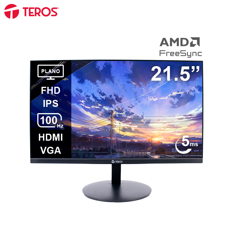 Monitor plano TEROS TE-2130CS 21.5" FHD IPS 100Hz 5ms HDMI VGA