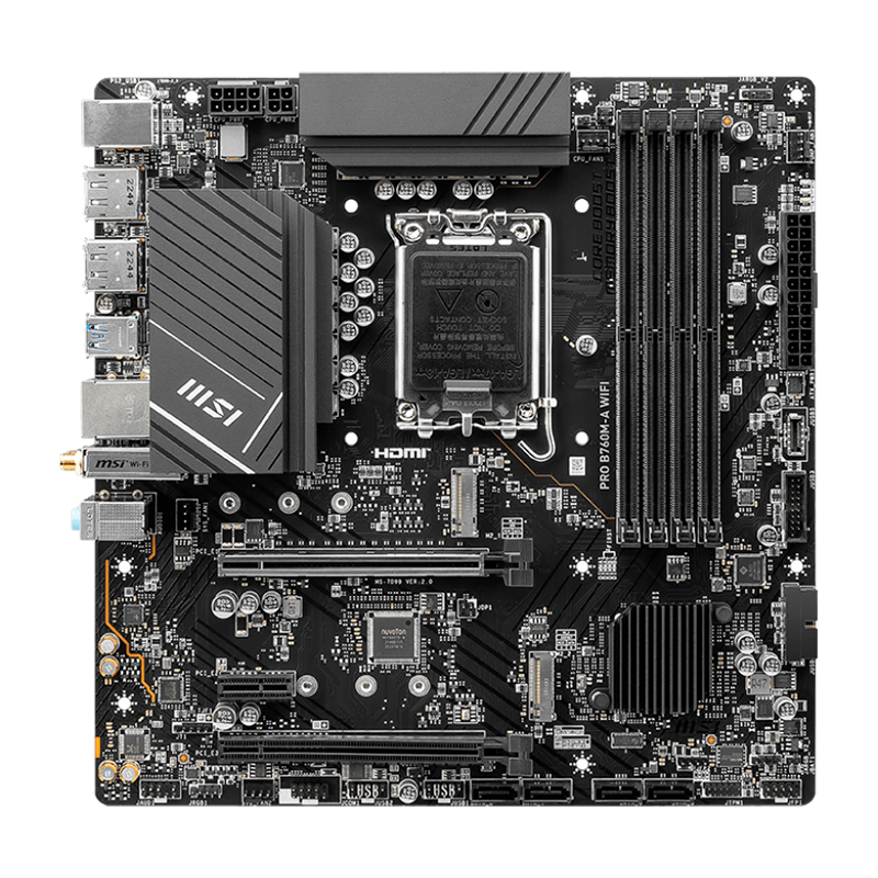 [424147] Motherboard MSI PRO B760M-A WIFI, Chipset Intel B760, LGA1700, HDMI x2, DP x2, mATX