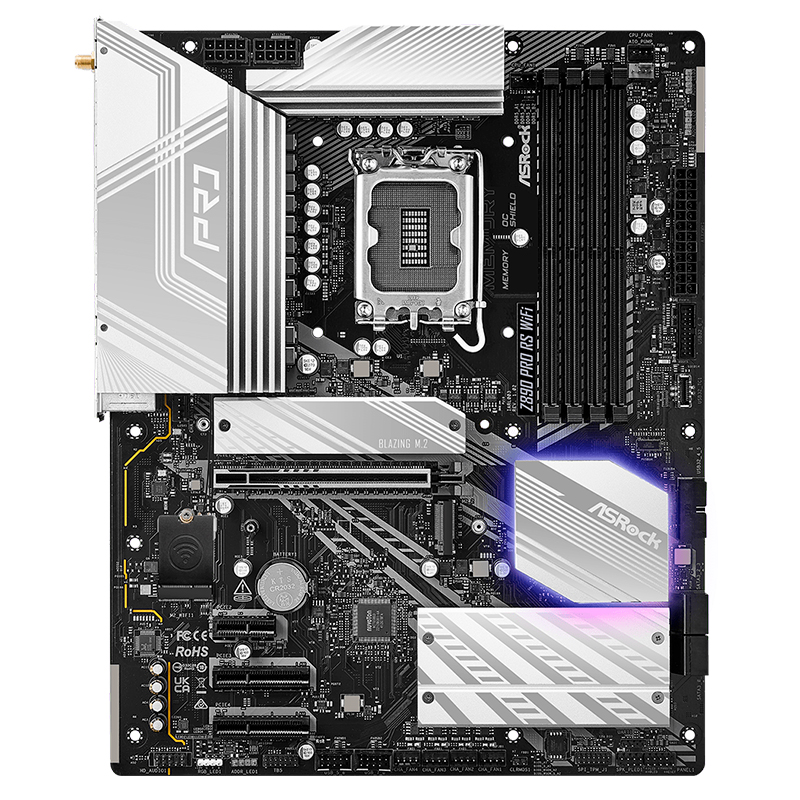 [458455] Motherboard ASROCK Z890 Pro RS WiFi, Chipset Intel Z890, LGA 1851, HDMI, DP, ATX