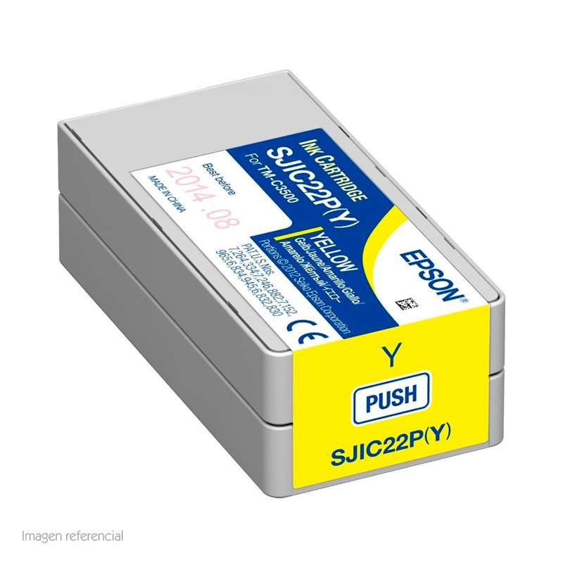 [311905] Cartucho de Tinta EPSON color Amarillo para impresoras Epson TM-C3500.