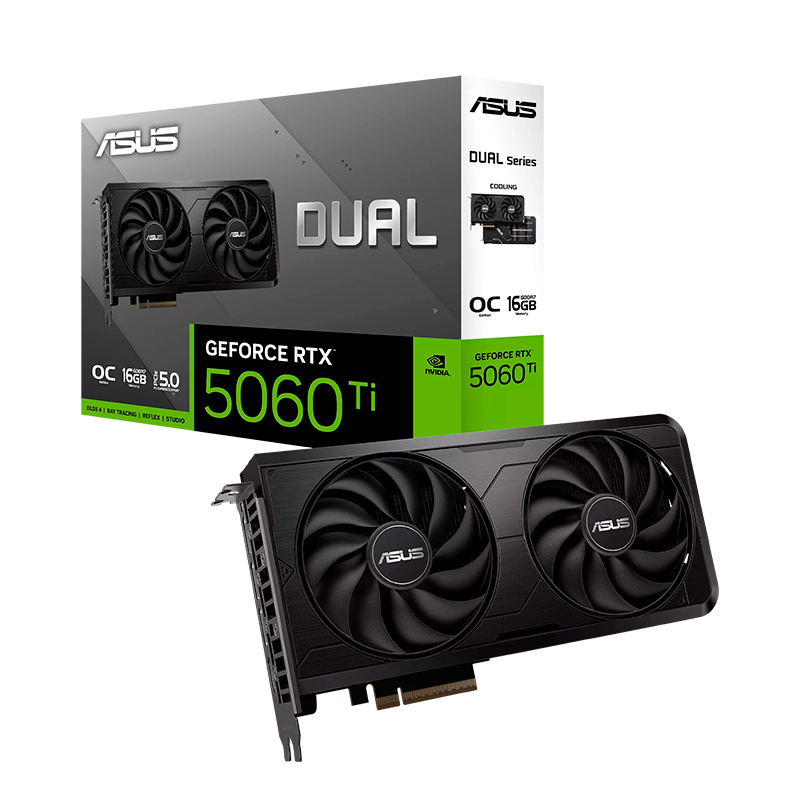 [511781] Tarjeta de video ASUS DUAL-RTX5060TI-O16G-EVO, 16 GB GDDR7, PCIe Gen 5.0