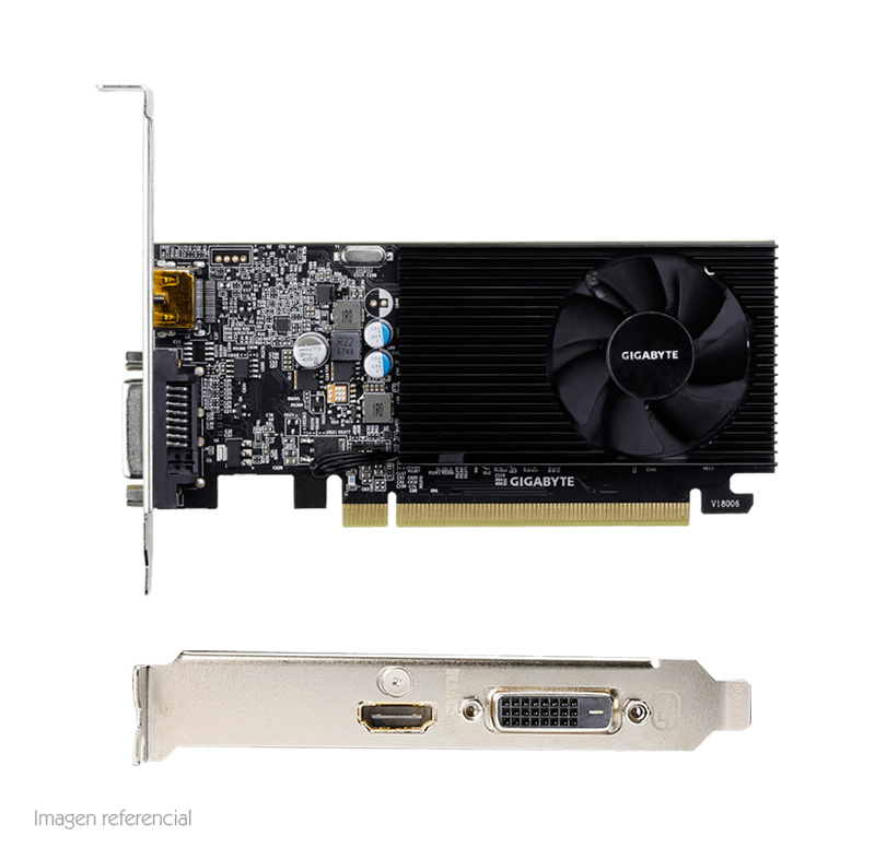 Tarjeta de video Gigabyte Nvidia GeForce GT 1030, 2GB DDR4 64-bit, Low ProFile.