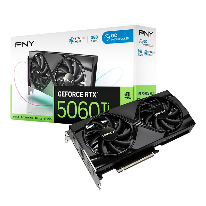 [511064] Tarjeta de video PNY GeForce RTX 5060 Ti OC, 8GB GDDR7, PCI Express 5.0 x8