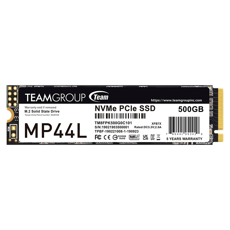 [406966] Unidad de estado solido TEAMGROUP MP44L 500GB, M.2, PCI-E 4.0 x4 con NVMe 1.4