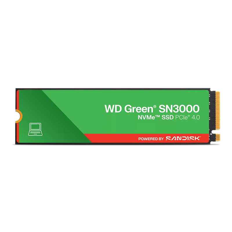 [491895] Unidad en estado solido WD Green SN3000 NVMe 500GB M.2 2280, PCIe Gen 4.0 x4, NVMe