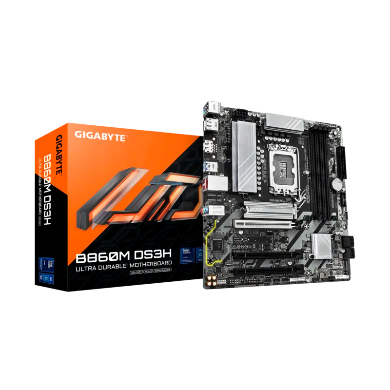 [511621] Motherboard GIGABYTE B860M DS3H, Chipset Intel B860, LGA 1851, 1 x HDMI, 2 x DP, mATX
