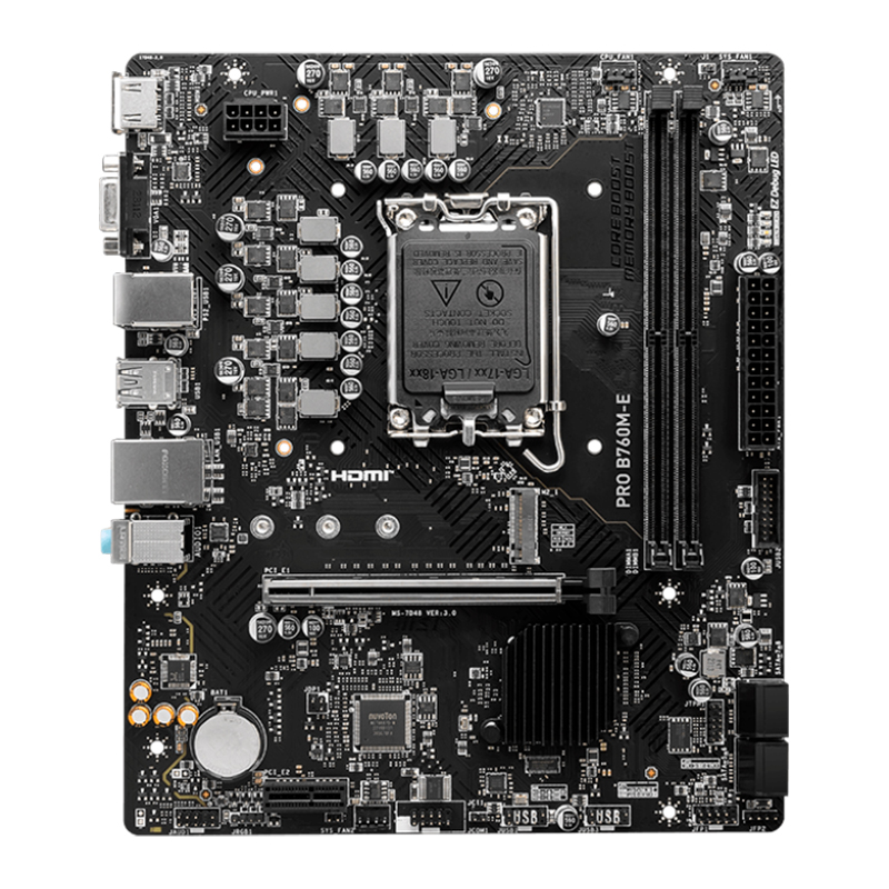 [453787] Motherboard MSI PRO B760M-E, Chipset Intel B760, LGA1700, HDMI, VGA, mATX
