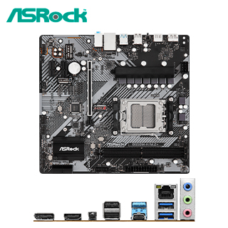 [451637] Motherboard ASROCK B650M-H/M.2+, Chipset AMD B650, Socket AMD AM5, mATX