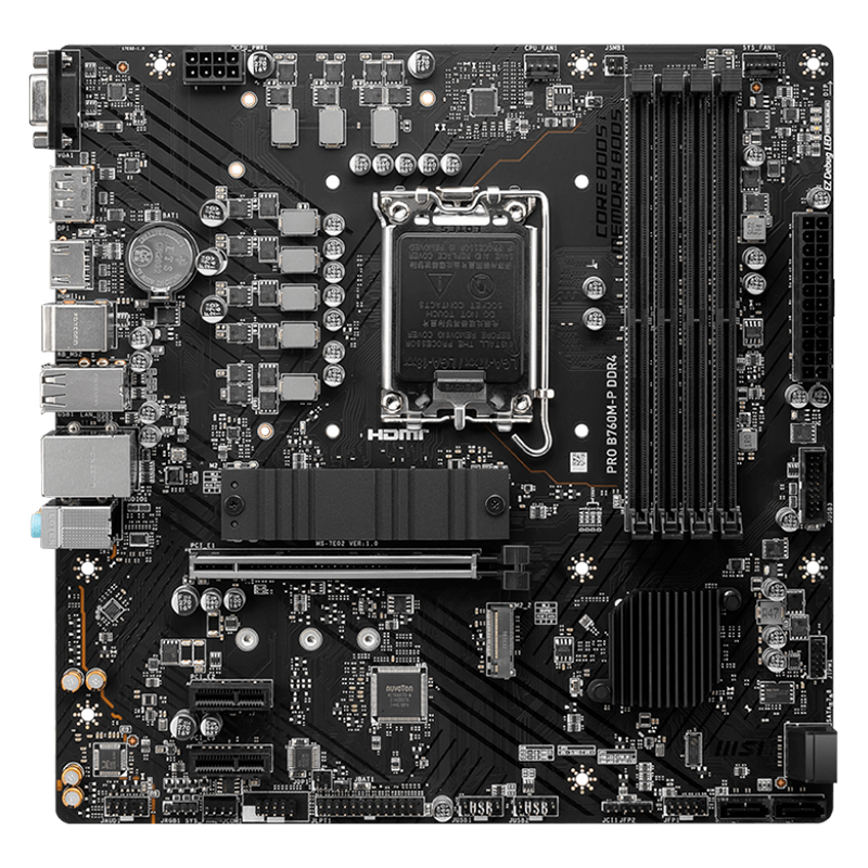 [421977] Motherboard MSI PRO B760M-P DDR4, Chipset Intel B760, LGA1700, HDMI, DP, VGA, mATX.