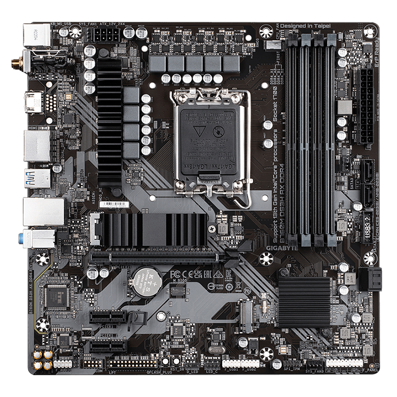 [406391] Motherboard Gigabyte B760M DS3H AX DDR4 (rev. 1.0), Chipset Intel B760, LGA1700, mATX