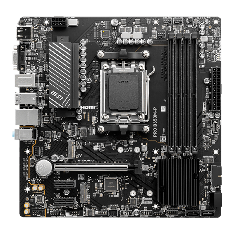 [434129] Motherboard MSI PRO B650M-P, Chipset AMD B650, Socket AMD AM5, mATX