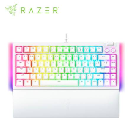 TECLADO RAZER BLACKWIDOW V4 75% MECHANICAL SWITCH ORANGE HOT-SWAPPABLE 8000 HZ US 2 ZONAS CHROMA WHITE (RZ03-05001700-R3M1)